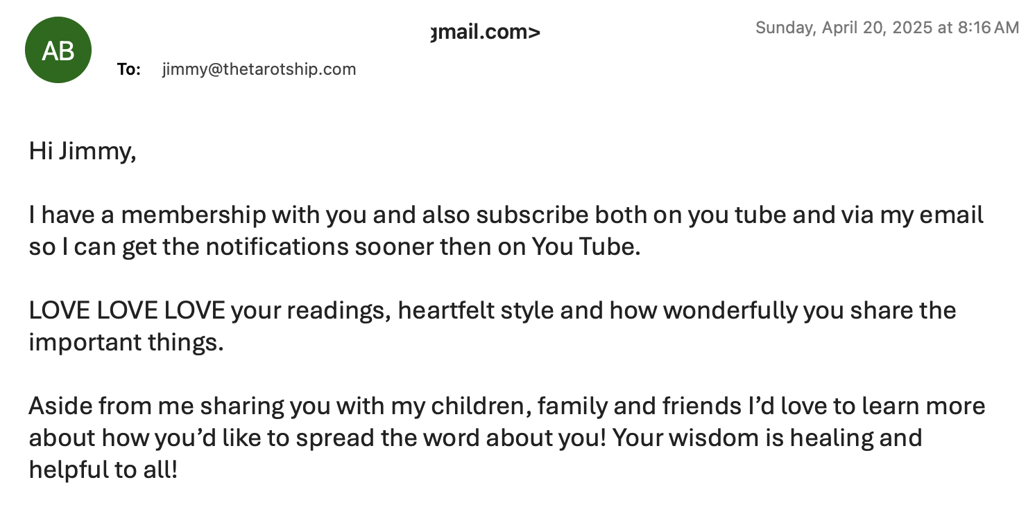 Member testimonial about astrology, predictions, and spiritual community